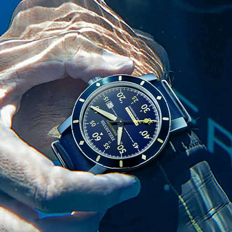 KIMLUD, 2024 New Men Watch Automatic Mechanical Wristwatch Sapphire Diver Watch 500M Waterproof Diving Sports Watches Men Reloj Hombre, KIMLUD Womens Clothes