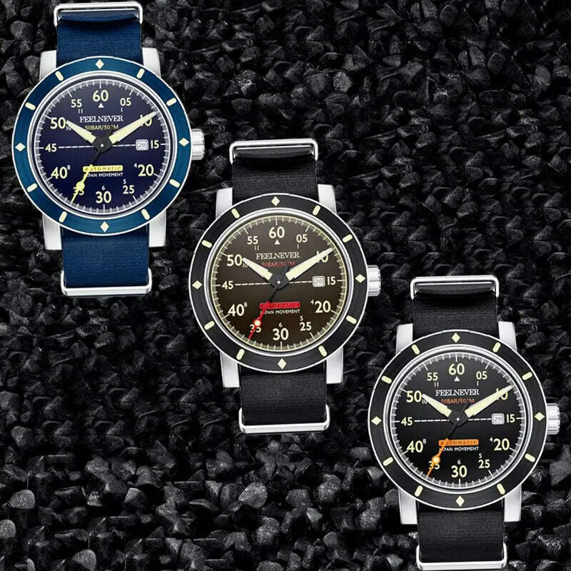 KIMLUD, 2024 New Men Watch Automatic Mechanical Wristwatch Sapphire Diver Watch 500M Waterproof Diving Sports Watches Men Reloj Hombre, KIMLUD Womens Clothes