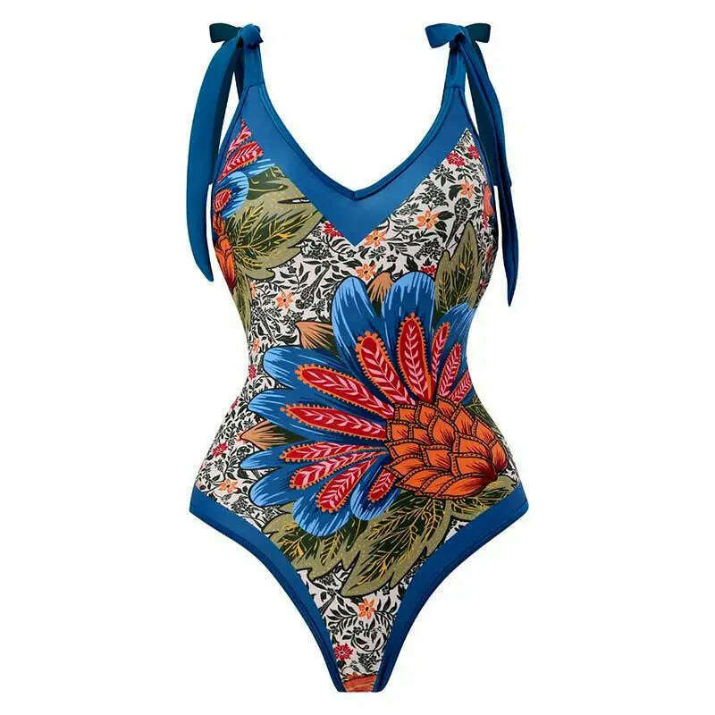 KIMLUD, 2024 New One Piece Swimsuit with Skirt Women Cover Up Swimwear Female Beachwear Dress Brazilian Beach Bathing Suit, KIMLUD Womens Clothes