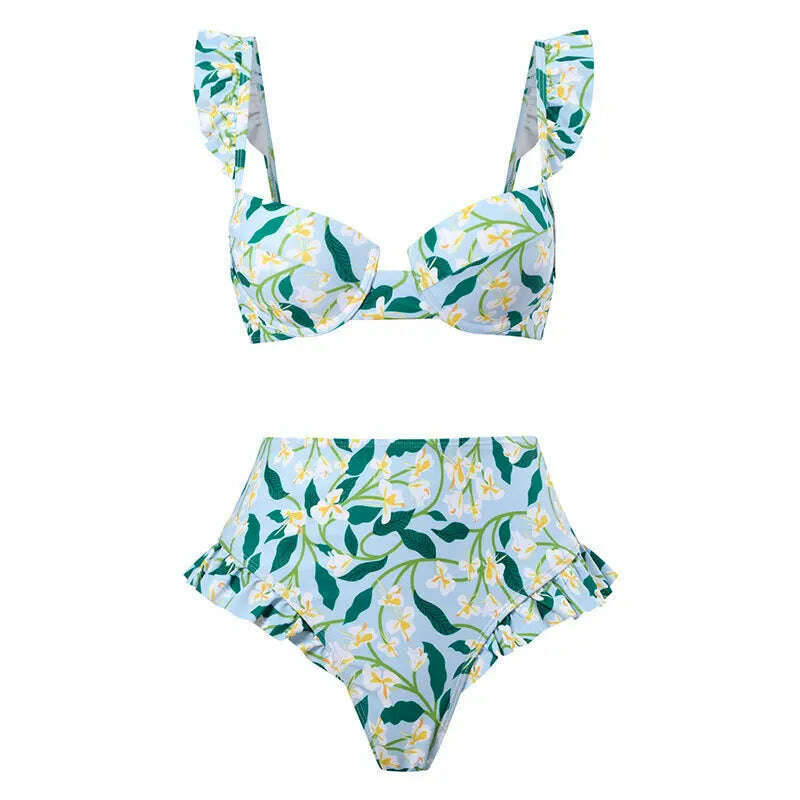KIMLUD, 2024 New One Piece Swimsuit with Skirt Women Cover Up Swimwear Female Beachwear Dress Brazilian Beach Bathing Suit, KIMLUD Womens Clothes