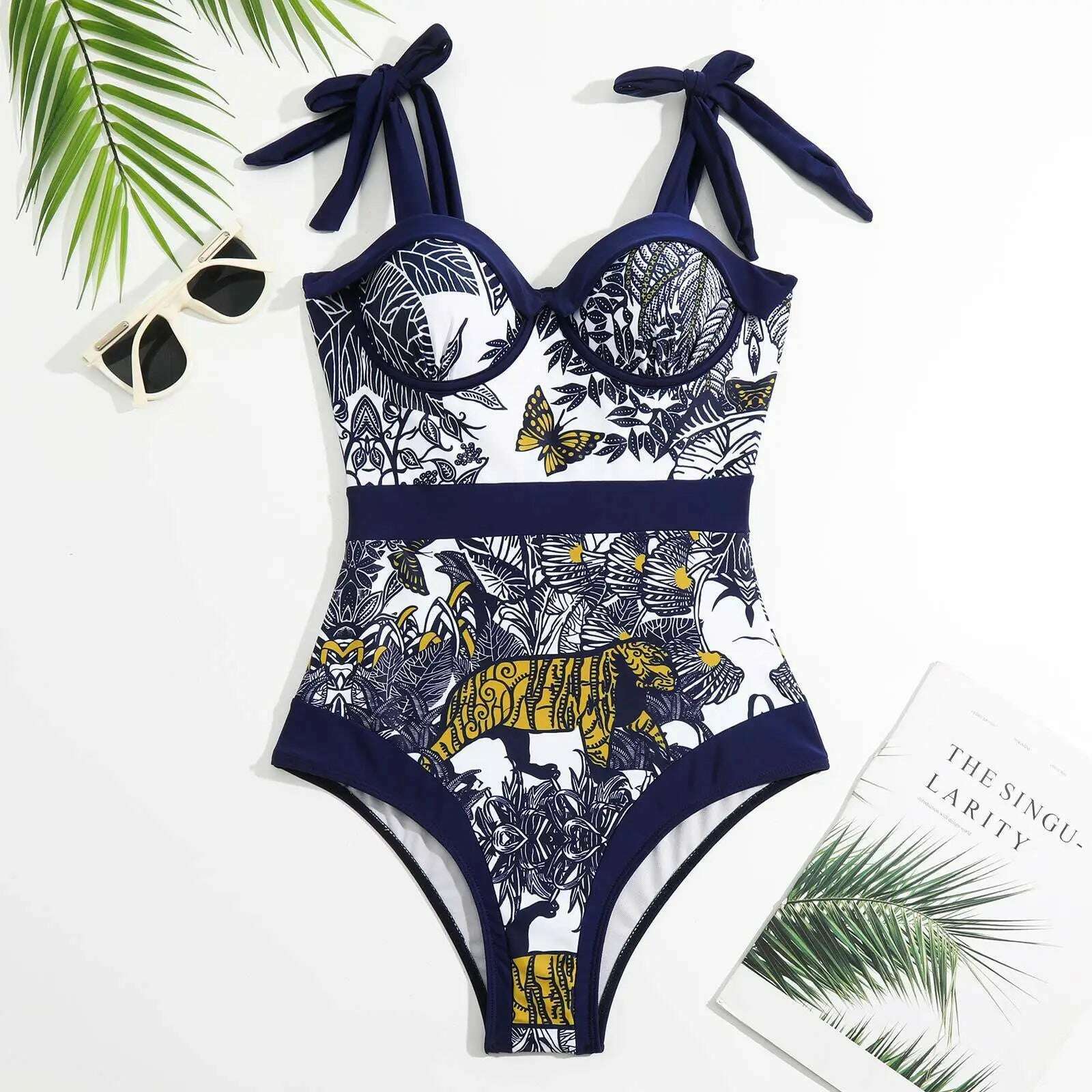 KIMLUD, 2024 New One Piece Swimsuit with Skirt Women Cover Up Swimwear Female Beachwear Dress Brazilian Beach Bathing Suit, Top 22 / S, KIMLUD Womens Clothes