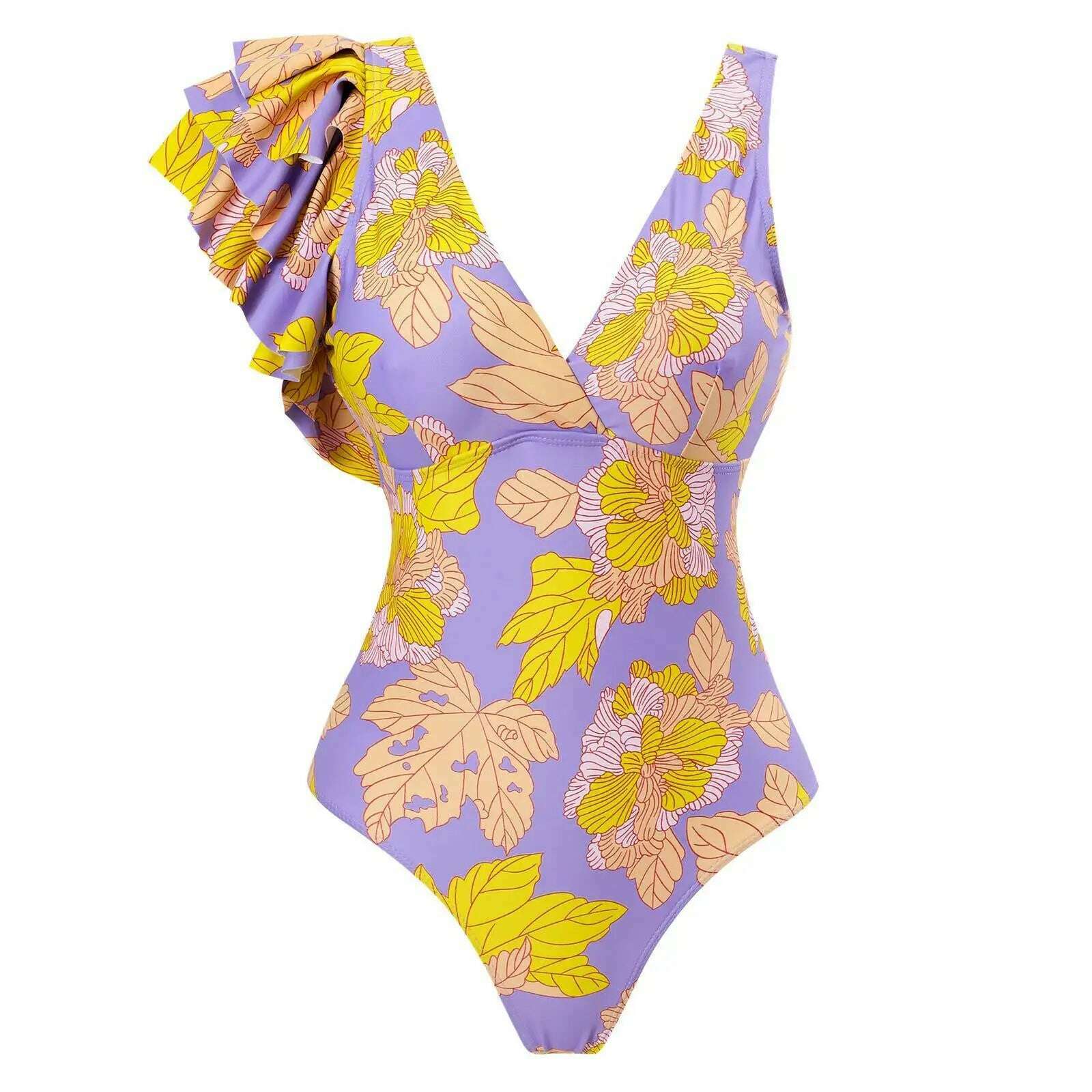 KIMLUD, 2024 New One Piece Swimsuit with Skirt Women Cover Up Swimwear Female Beachwear Dress Brazilian Beach Bathing Suit, KIMLUD Womens Clothes