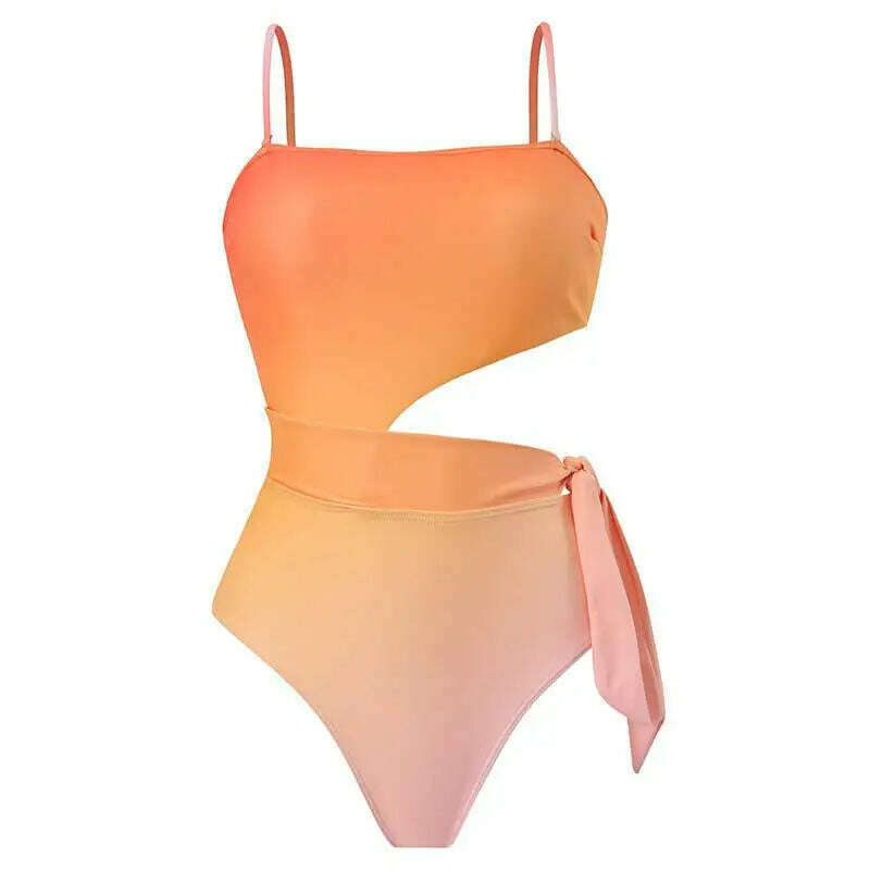 KIMLUD, 2024 New One Piece Swimsuit with Skirt Women Cover Up Swimwear Female Beachwear Dress Brazilian Beach Bathing Suit, KIMLUD Womens Clothes