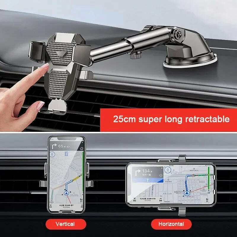 2024 NEW Universal Sucker Car Phone Holder 360° Windshield Car Dashboard Mobile Cell Support Bracket for iPhone Samsung Xiaomi - KIMLUD