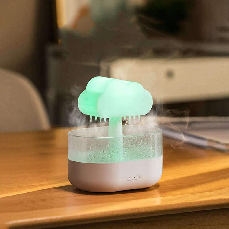 KIMLUD, 2024 Rain Cloud Night Light Humidifier With Raining Water Drop Sound And 7 Color Led Light Essential Oil Diffuser Aromatherapy, KIMLUD Womens Clothes