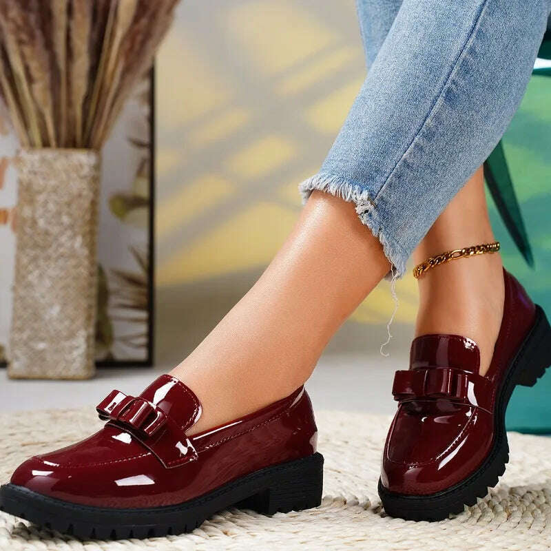 KIMLUD, 2024 Summer Ladies New Fashion Round Toe Retro Solid Color Mary Jane Shoes Daily Casual Shopping Ladies High Heels Zapatos Mujer, KIMLUD Womens Clothes