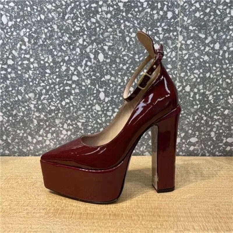 KIMLUD, 2024 Summer New Women's Shoes Fashion Sexy Thick High Heels Party Banquet Women's Stage Shoes Women's Wedding Shoes, KIMLUD Womens Clothes