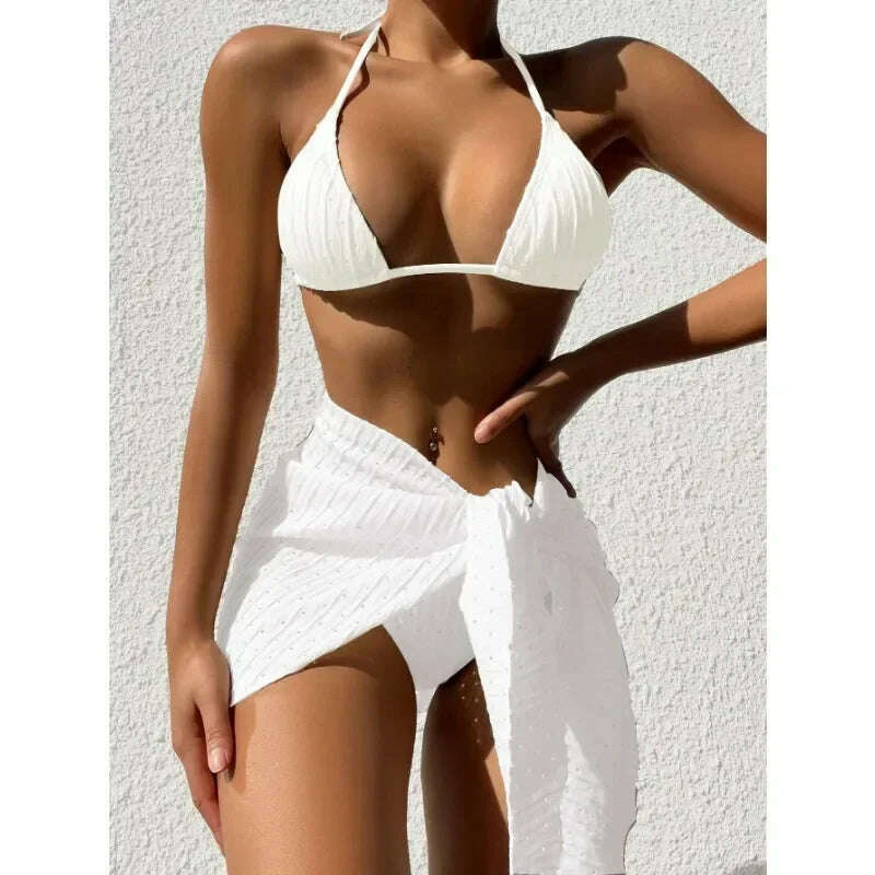 2024 Swimsuit Women Bikini Set Sexy Fashion Sling Bikinis Bandage Swimwear Sand Triangle Biquini Summer Swimsuit - KIMLUD