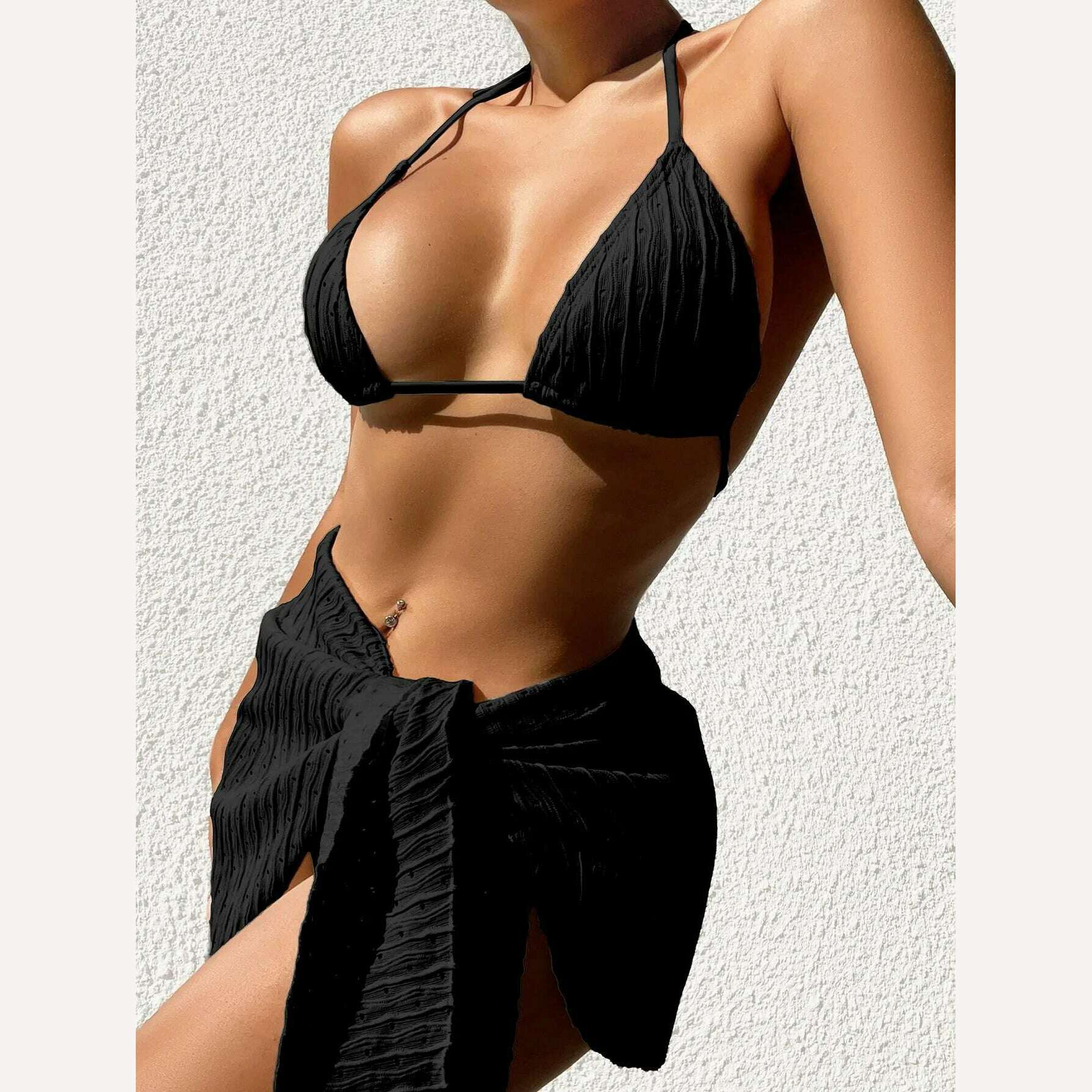 2024 Swimsuit Women Bikini Set Sexy Fashion Sling Bikinis Bandage Swimwear Sand Triangle Biquini Summer Swimsuit - KIMLUD