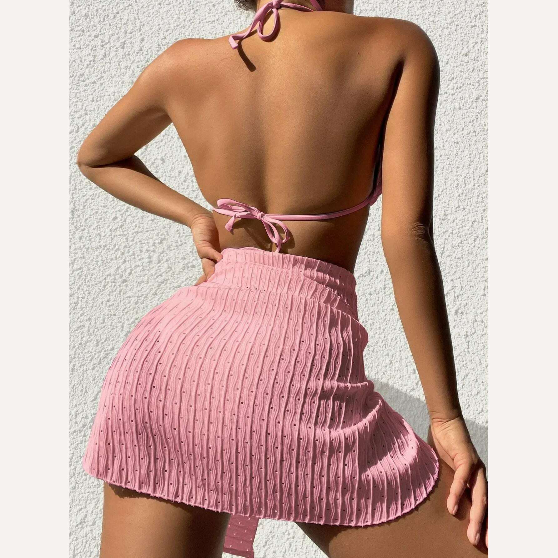2024 Swimsuit Women Bikini Set Sexy Fashion Sling Bikinis Bandage Swimwear Sand Triangle Biquini Summer Swimsuit - KIMLUD