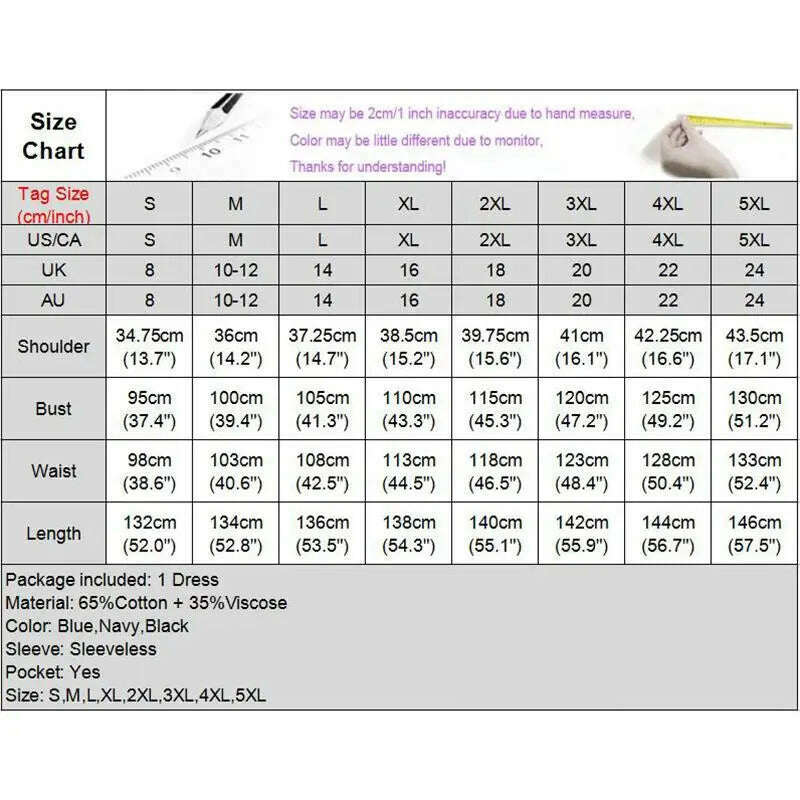 KIMLUD, 2024 VONDA Elegant Women Denim Pleated Long Sundress Fashion Casual Loose Sleeveless Robe Summer A-Line Maxi Vestido Oversized, KIMLUD Womens Clothes