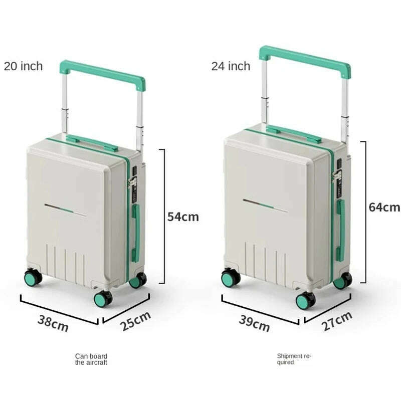 KIMLUD, 2025 New Wide Handle Suitcase Luggage with USB Cup Holder Unisex 20" 24" Suitcase Trip Cabin TSA Customs Password Trolley Case, KIMLUD Womens Clothes