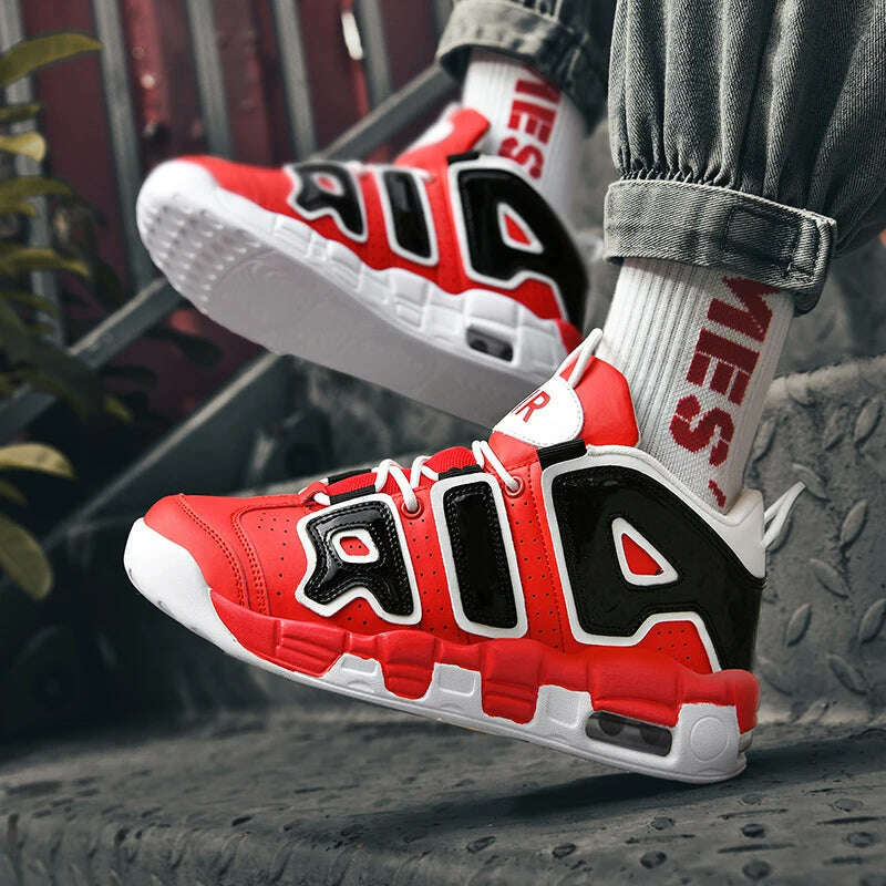 KIMLUD, 2025 Spring New Cushioned Anti-Shock Basketball Shoes for Teenagers, Student Anti-Slip Wear-Resistant Thick Sole Sports Shoes, KIMLUD Womens Clothes