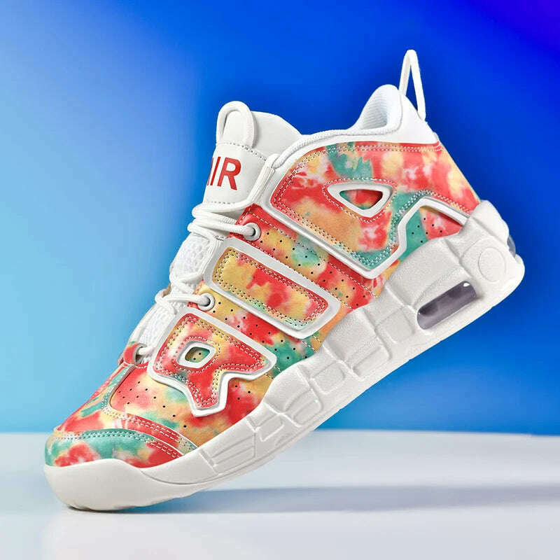 KIMLUD, 2025 Spring New Cushioned Anti-Shock Basketball Shoes for Teenagers, Student Anti-Slip Wear-Resistant Thick Sole Sports Shoes, 913-zalan / 39, KIMLUD APPAREL - Womens Clothes