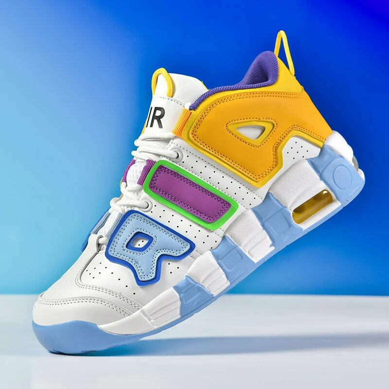 KIMLUD, 2025 Spring New Cushioned Anti-Shock Basketball Shoes for Teenagers, Student Anti-Slip Wear-Resistant Thick Sole Sports Shoes, 913-chenglanzi / 38, KIMLUD APPAREL - Womens Clothes