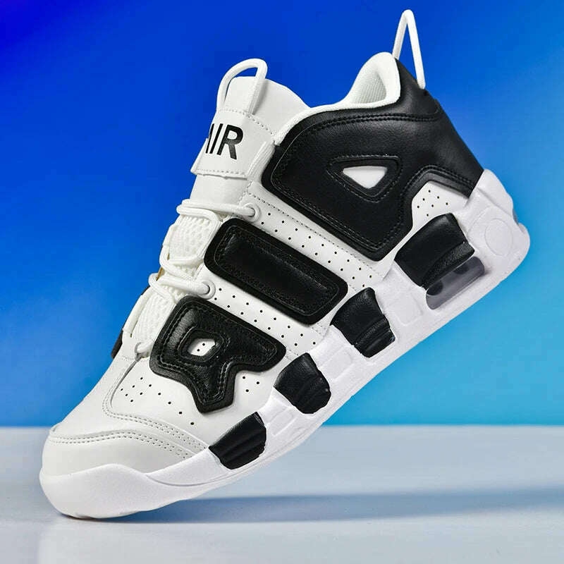 KIMLUD, 2025 Spring New Cushioned Anti-Shock Basketball Shoes for Teenagers, Student Anti-Slip Wear-Resistant Thick Sole Sports Shoes, 913-baihei / 38, KIMLUD APPAREL - Womens Clothes