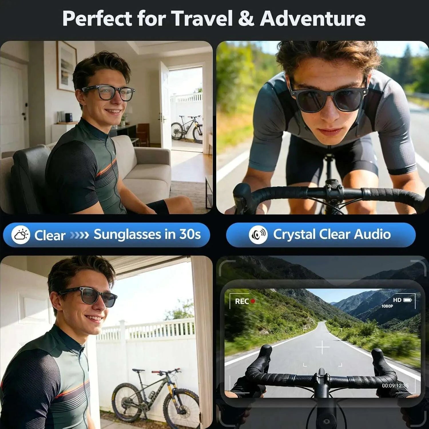 2026 AI Smart Glasses ChatGPT 800W HD Camera 4K Video Recorder 100+Translation Bluetooth Call Smart Eyeglasses For Travel Work