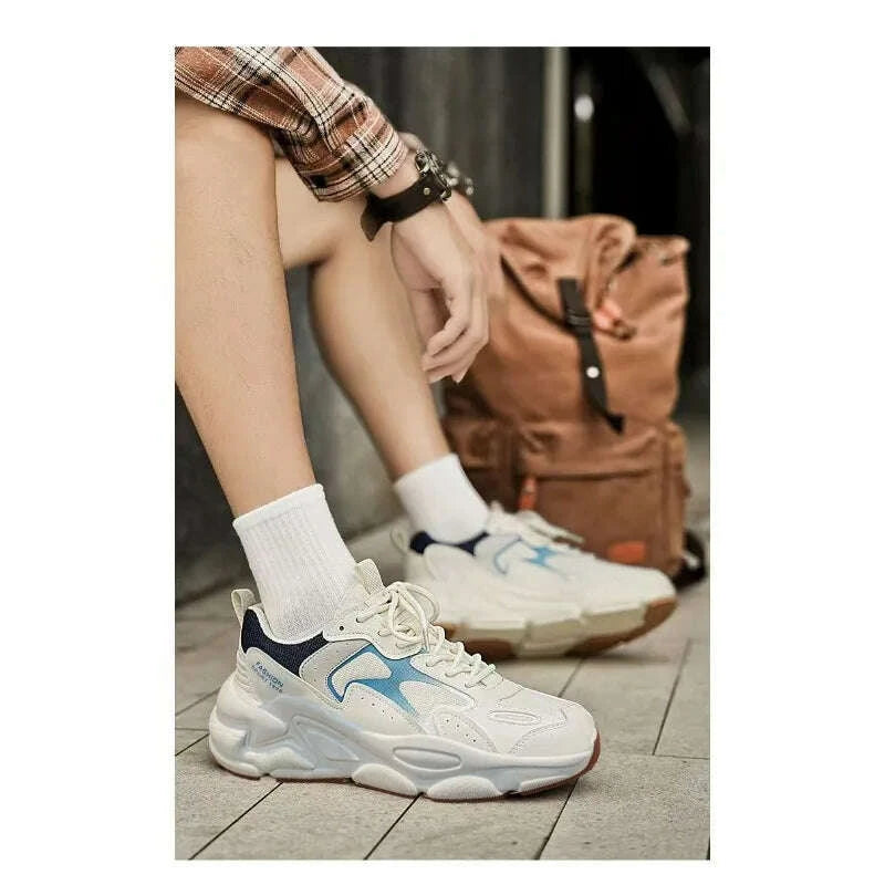 2026 Summer Men's unky Dad Sneakers Breathable Mesh Casual Shoes Thick Sole Streetwear Footwear