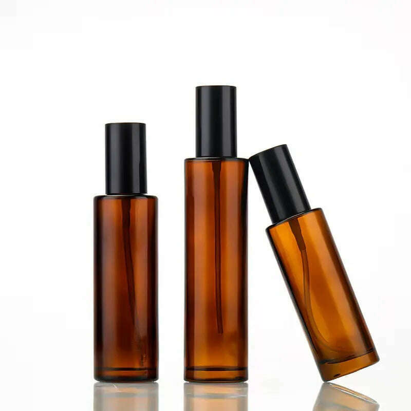 20/30/40/50/60ML Spray Bottle Beauty Empty Amber Glass Bottles Mist Spray Container Lotion Refillable Travel Bottle - KIMLUD