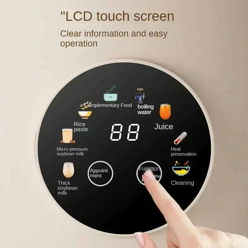 KIMLUD, 220V Electric Soybean Milk Machine Automatic Intelligent Food Blender Fruit Juicer Water Boiling Kettle Rice Paste Maker, KIMLUD Womens Clothes