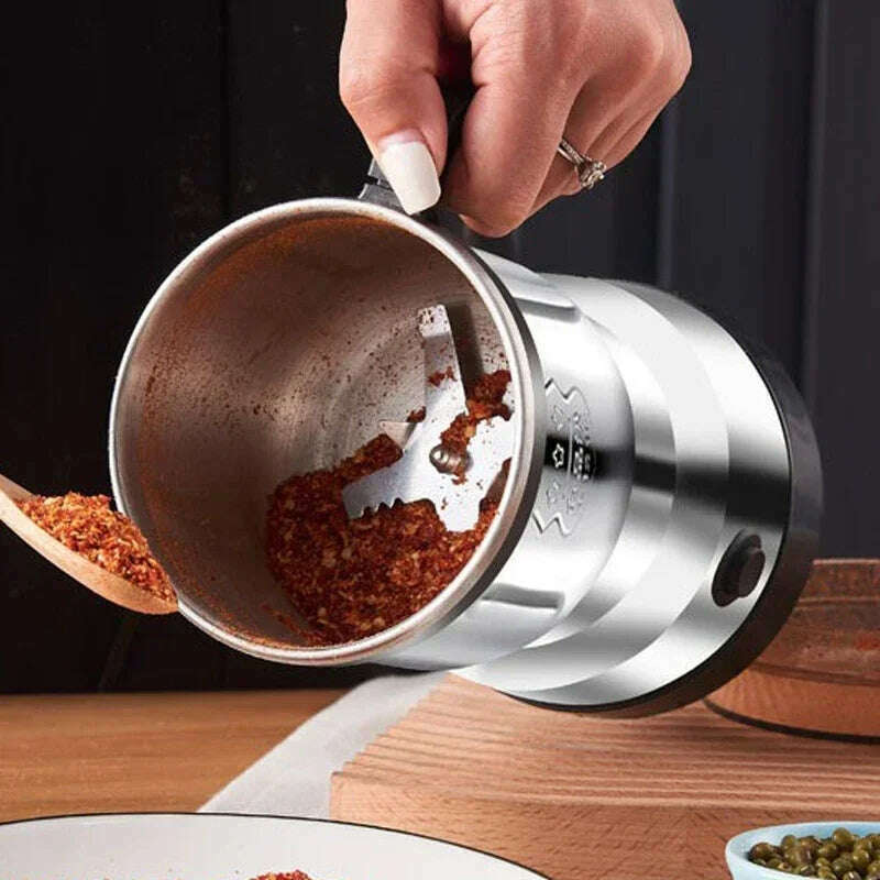 KIMLUD, 220V Multifunction Coffee Grinder Stainless Steel Blade Electric Herbs Beans Mill Spices Nuts Grains Cafe Bean Grinding Machine, KIMLUD Womens Clothes