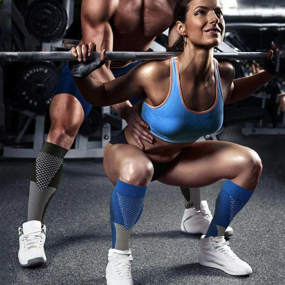 2/3/4 Pairs Compression Socks Knee High Sports Socks Medical Nursing Stockings Varicose Veins Socks Outdoor Cycling Socks - KIMLUD