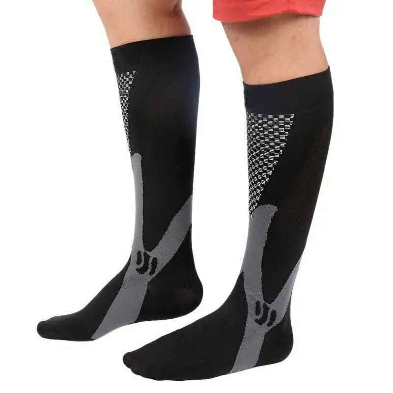2/3/4 Pairs Compression Socks Knee High Sports Socks Medical Nursing Stockings Varicose Veins Socks Outdoor Cycling Socks - KIMLUD