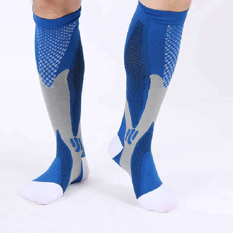 2/3/4 Pairs Compression Socks Knee High Sports Socks Medical Nursing Stockings Varicose Veins Socks Outdoor Cycling Socks - KIMLUD