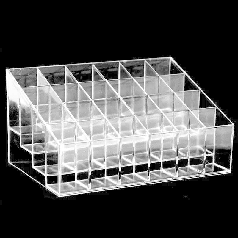 KIMLUD, 24 Grid Lipstick Holder Acrylic Cosmetics Storage Box Can Store And Sort Lipstick Nail Polish And Jewelry Display Rack, 24 compartments G728, KIMLUD Womens Clothes