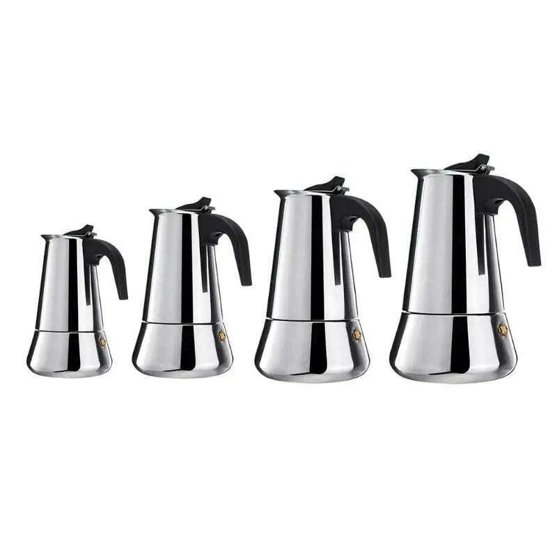 KIMLUD, 2/4/6/9 Cups Coffee Pot Stainless Steel Mocha Espresso Latte Stovetop Filter Moka Coffee Maker Coffee Pot for Kitchen WF1111, KIMLUD Womens Clothes