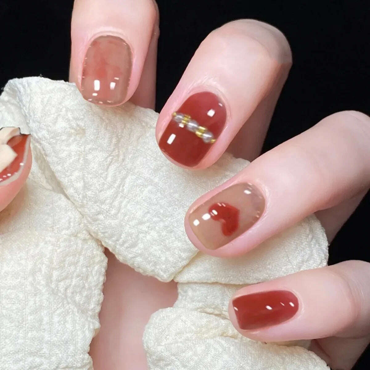 24Pcs/Set Nail Art Fake Nails with Diamonds Pink Silver Glitter Wearing Reusable False Nails Long Ballerina Press on Nail Tips - KIMLUD