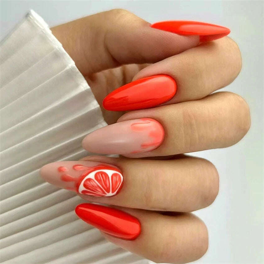 24Ps/Set Square Head Coffin Wearing False Nails Art Pink Matte French Fake Nails Leopard Artificial Acrylic White Press on Nails - KIMLUD