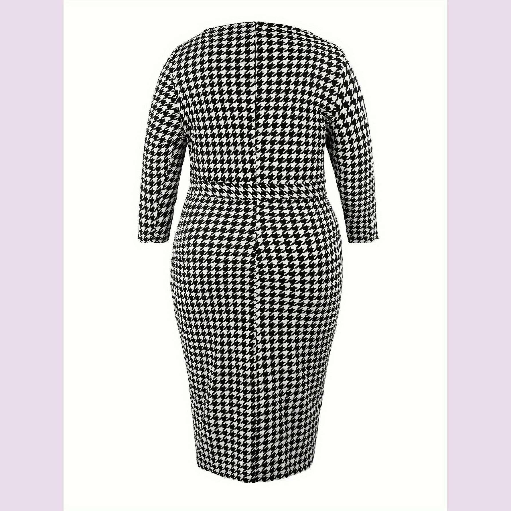 plus-size-houndstooth-glamour-dress---flattering-34-sleeves-bodycon-fit-with-belted-waist---perfect-for-spring-fall---curvy-womens-fashion-essentialkimlud-womens-fashion-34625622