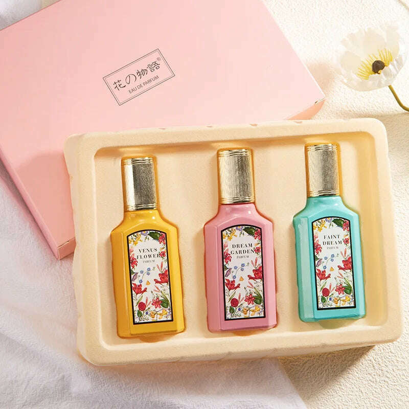 KIMLUD, 25ml*3pcs Gift Box Set Floral Scent Perfume Women Lasting Fragrance Body Spray Floral Scent Pheromone Eau De Parfum Cologne, 3pcs kit, KIMLUD APPAREL - Womens Clothes