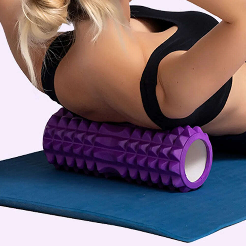 26cm Yoga Column Gym Fitness Pilates Foam Roller Exercise Back Massage Roller Yoga Brick Home Fitness Equipment - KIMLUD