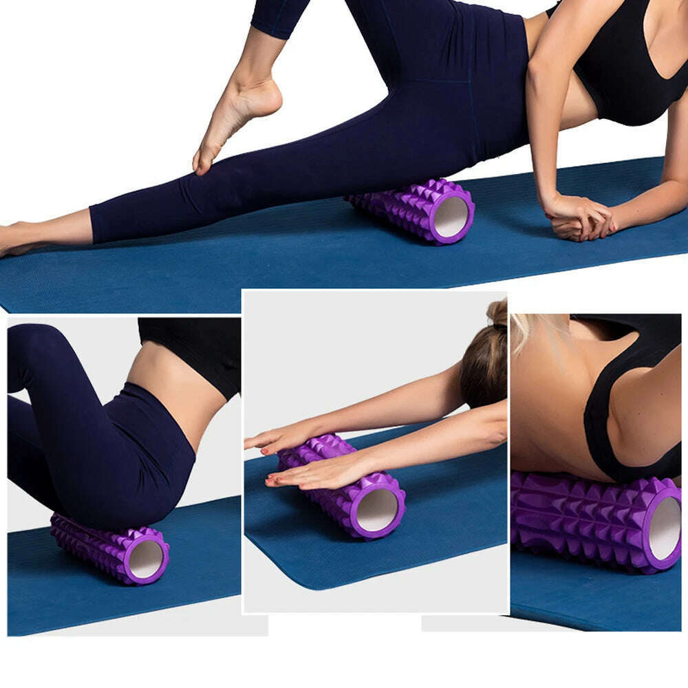 26cm Yoga Column Gym Fitness Pilates Foam Roller Exercise Back Massage Roller Yoga Brick Home Fitness Equipment - KIMLUD