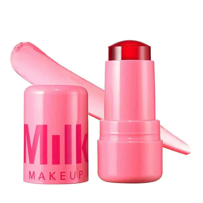 KIMLUD, 3-in-1 Milk Jelly Blush Stick Facial Cheek Stick Moisturizing Flash Lip Gloss Makeup Eye Face Rouge Lasting Brightens Original, 2CHILL, KIMLUD Womens Clothes