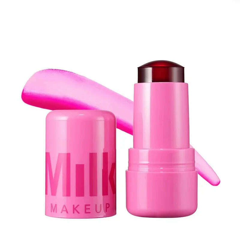 KIMLUD, 3-in-1 Milk Jelly Blush Stick Facial Cheek Stick Moisturizing Flash Lip Gloss Makeup Eye Face Rouge Lasting Brightens Original, 3SPLASH, KIMLUD Womens Clothes