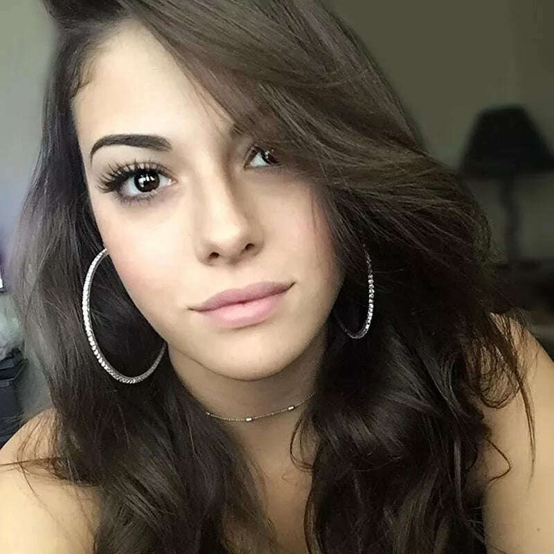 KIMLUD, 30-80mm Big Hoop Earrings For Women Girls Circle Crystal Rhinestone Earrings Black Gold Silver Color Round Earings Party Gift, KIMLUD Womens Clothes