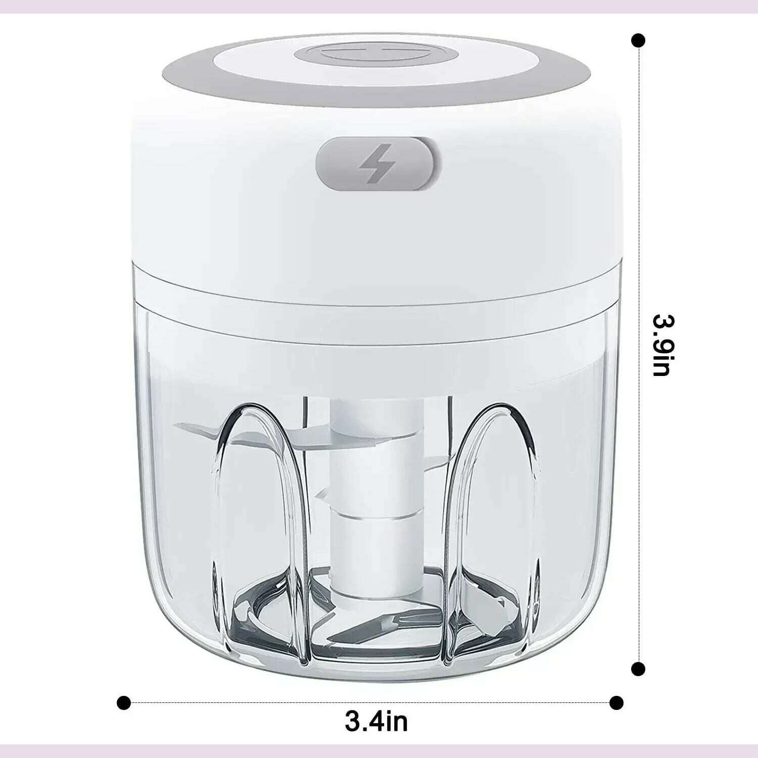 KIMLUD, 300ML Electric Garlic Chopper USB Charging Food Vegetable Meat Crusher Stainless Steel Mini Chili Garlic Masher Kitchen Gadgets, KIMLUD Womens Clothes