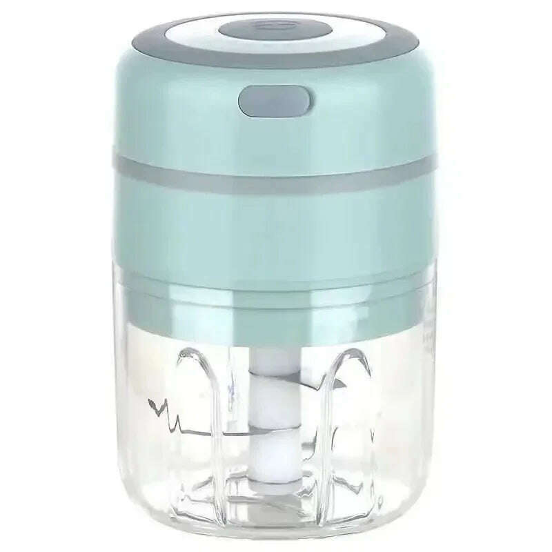 KIMLUD, 300ML Electric Garlic Chopper USB Charging Food Vegetable Meat Crusher Stainless Steel Mini Chili Garlic Masher Kitchen Gadgets, Package 15, KIMLUD APPAREL - Womens Clothes
