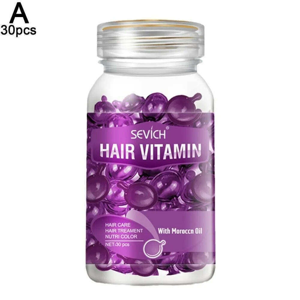KIMLUD, 30PCS bottle Soft Smooth Silky Hair Care Capsule Keratin Complex Repair Oil Anti-fruit Essential Oil Burn Damaged Essence, KIMLUD Womens Clothes