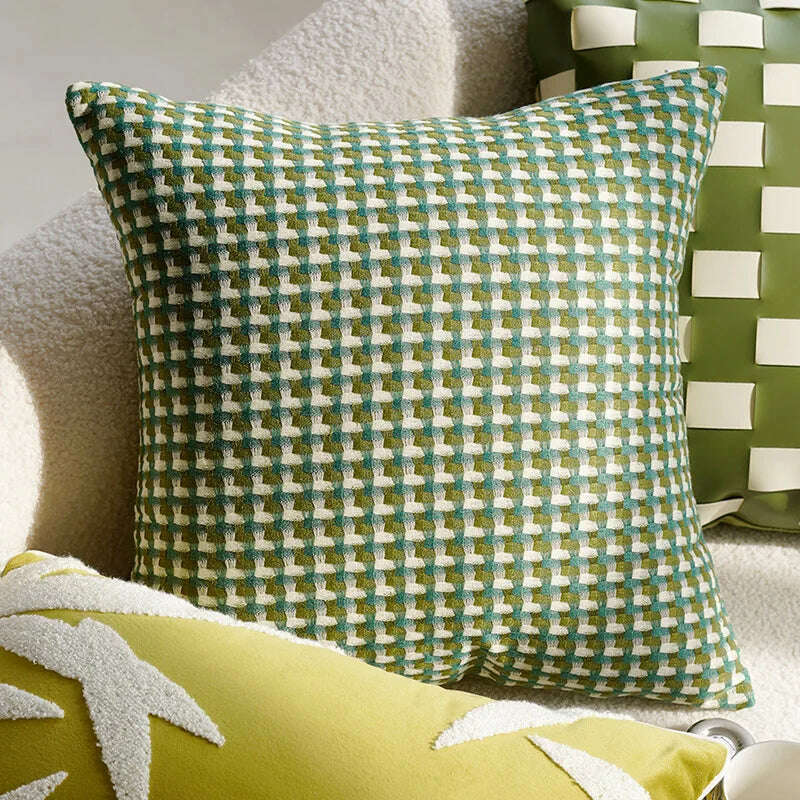 30X50/45X45CM Green Flying Bird Throw Pillow Cover Light Luxury Stamping Waist Cushion Cover Decor Home Decorative Pillowcase - KIMLUD