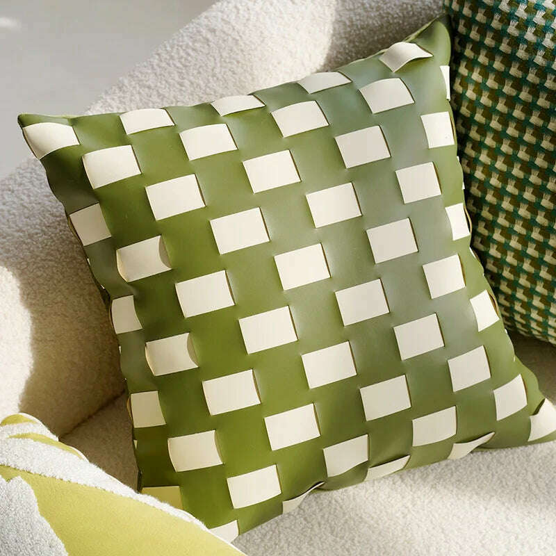 30X50/45X45CM Green Flying Bird Throw Pillow Cover Light Luxury Stamping Waist Cushion Cover Decor Home Decorative Pillowcase - KIMLUD