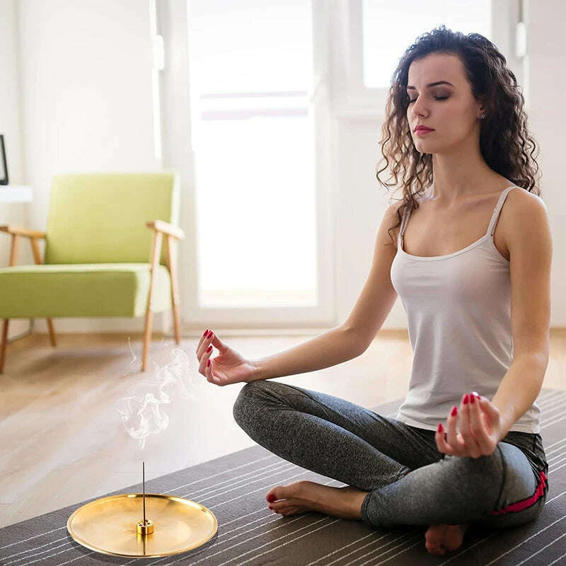 3/4/5Pcs/Set Metal Incense Burner Brass Incense Holder Palo Santo Holder Sage Holder Incense Tray Ash Catcher Home Decor Crafts - KIMLUD