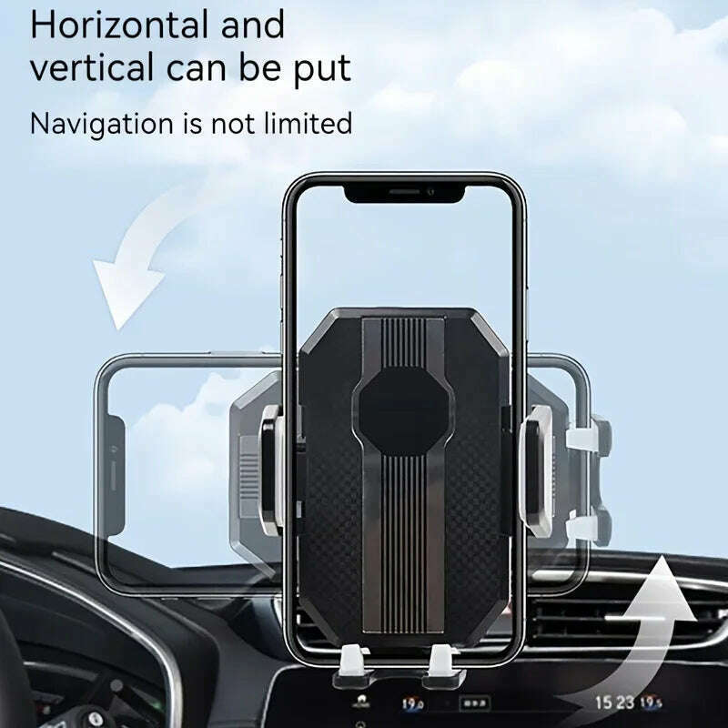 360 Rotate Universal Car Phone Holder Moblie Windshield Mount Stand For iPhone Samsung Xiaomi Hand Free Driving Car Phone Holder - KIMLUD