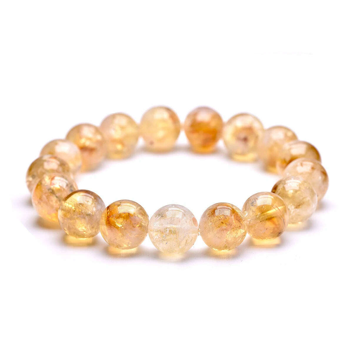 KIMLUD, 3A Natural Reiki Healing Energy Yelllow Citrine Quartz Chakra Meditation Degausst Beads Bracelets For Women Men Lucky Jewelry, KIMLUD Womens Clothes