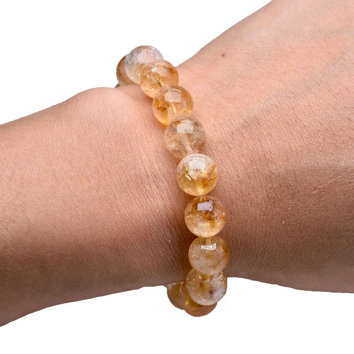 KIMLUD, 3A Natural Reiki Healing Energy Yelllow Citrine Quartz Chakra Meditation Degausst Beads Bracelets For Women Men Lucky Jewelry, KIMLUD Womens Clothes