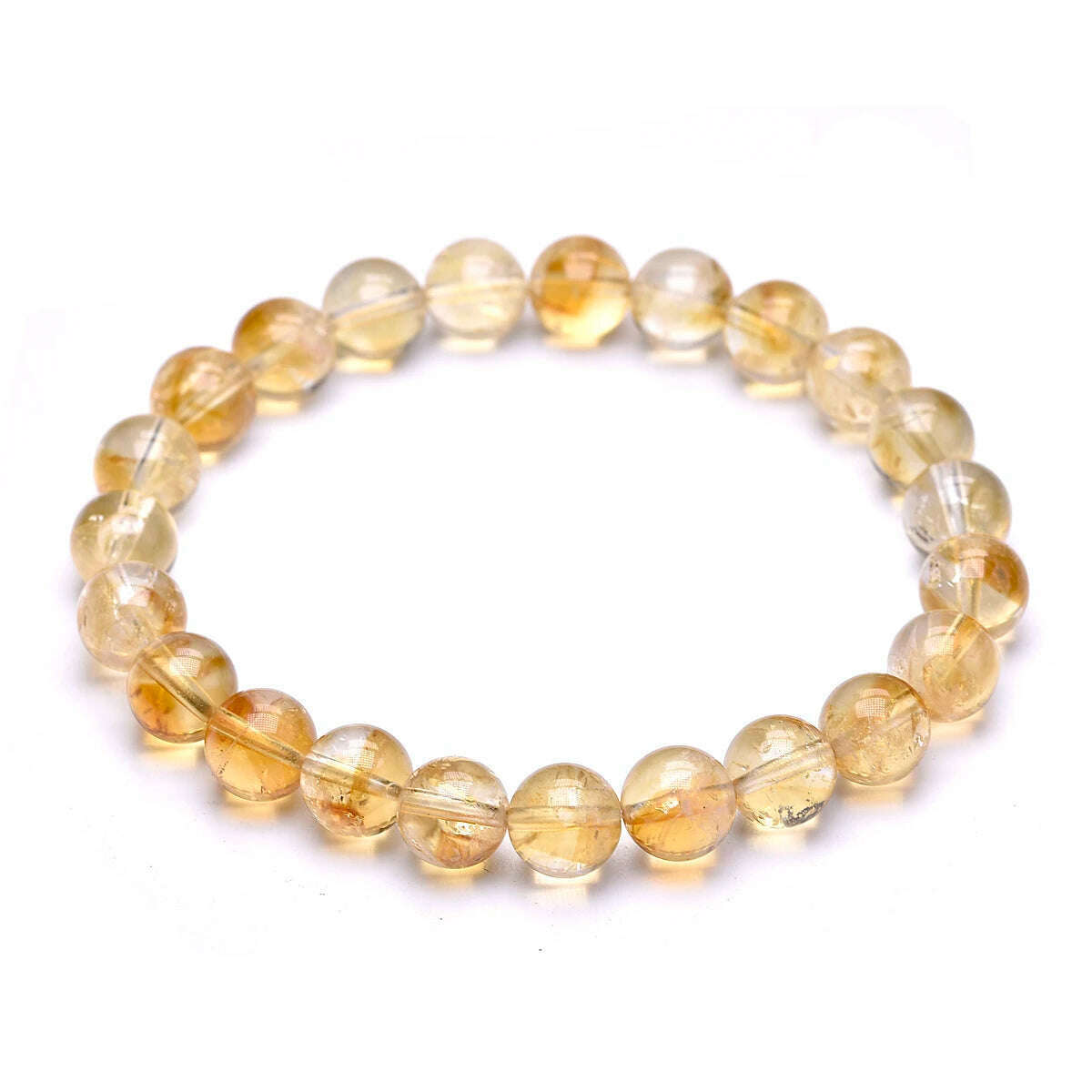 KIMLUD, 3A Natural Reiki Healing Energy Yelllow Citrine Quartz Chakra Meditation Degausst Beads Bracelets For Women Men Lucky Jewelry, KIMLUD Womens Clothes