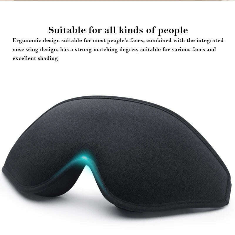 KIMLUD, 3D Contoured Sleep Mask 100% Blockout Light Eye Cover for Men Women Adjustable Strap Soft Travel Nap Comfort Sleeping Eyeshade, KIMLUD Womens Clothes